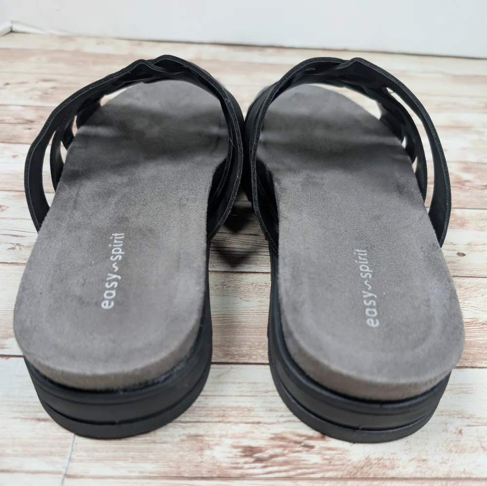 Easy Spirit Sestar Slide On Sandals Black Gray Women's Size 8.5 Arch Support - Picture 5 of 11